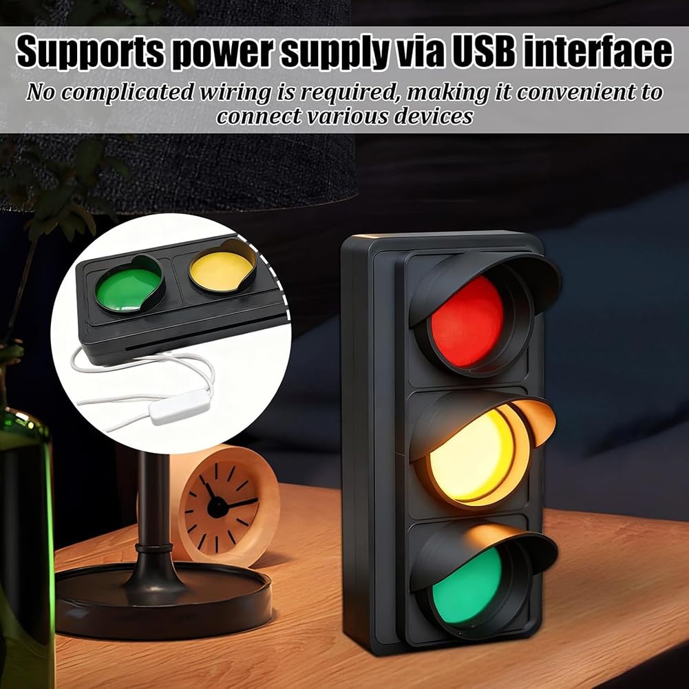 USB-Betriebene Ampel-Lampe 9,8 DREI-Farben-Wandlicht für Sozialen Status für Klassenzimmer, Schlafzimmer, Garagen-