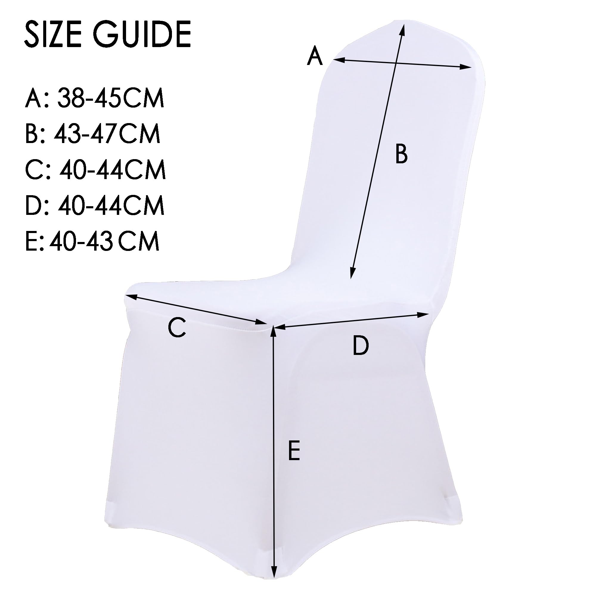 Lot de 20 housses de chaise extensibles pour salle à manger, décoration de mariage, hôtel, conférence, événement, blanc