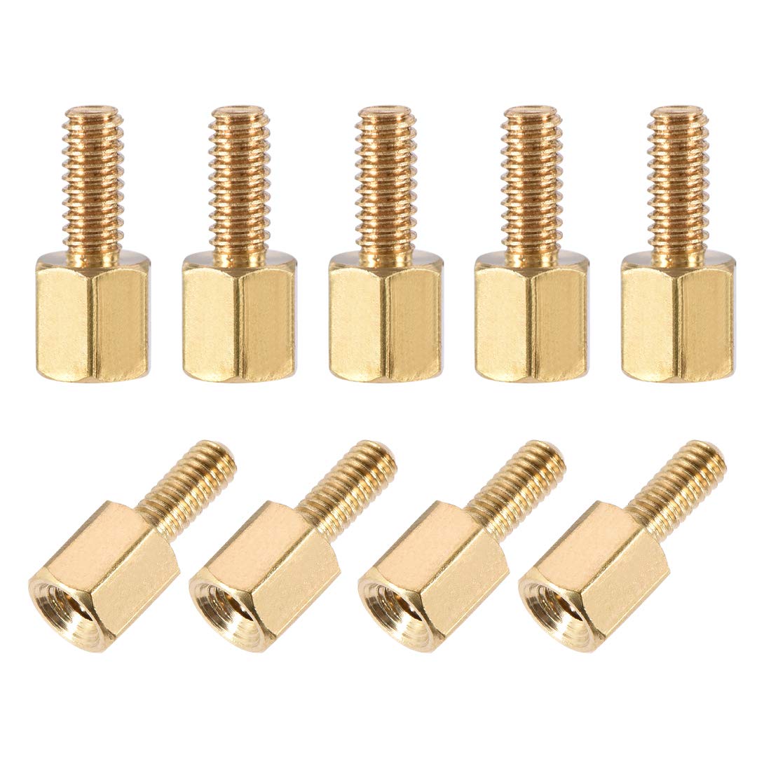 uxcell M2.5x6mm+4mm Male-Female Brass Hex PCB Motherboard Spacer Standoff for FPV Drone Quadcopter, Computer & Circuit Board 20pcs