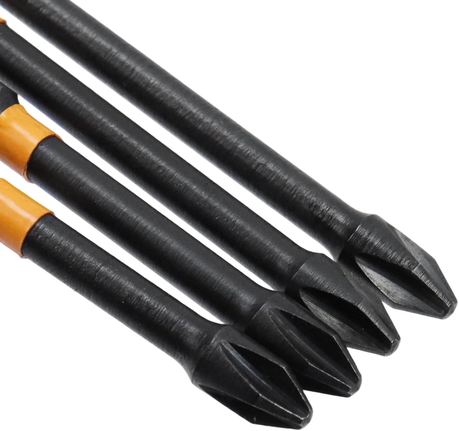 Dnyta High Magnetic Screwdriver Drill Bit Set, PH2 Phillips Bits Set, Anti-Slip Phillips Screwdrivers Bits for Impact Driver, 1/4 Inch Hex Shank Cross Head Drill Bit (6 Pcs, 25 50 65 70 90 150mm)