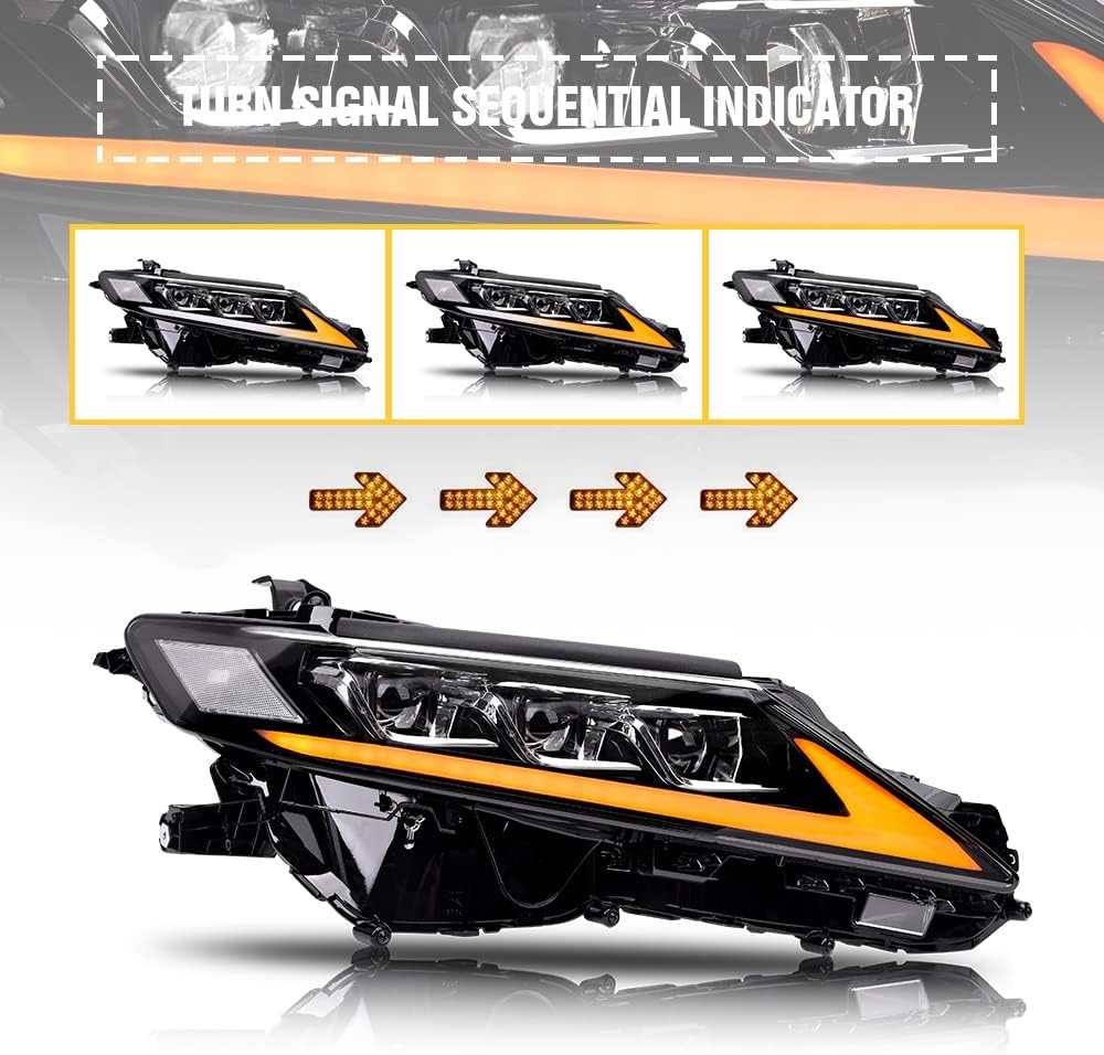 TT-ABC トヨタ70系カムリ3眼 ヘッドライト2018-2024年 LED パーツ