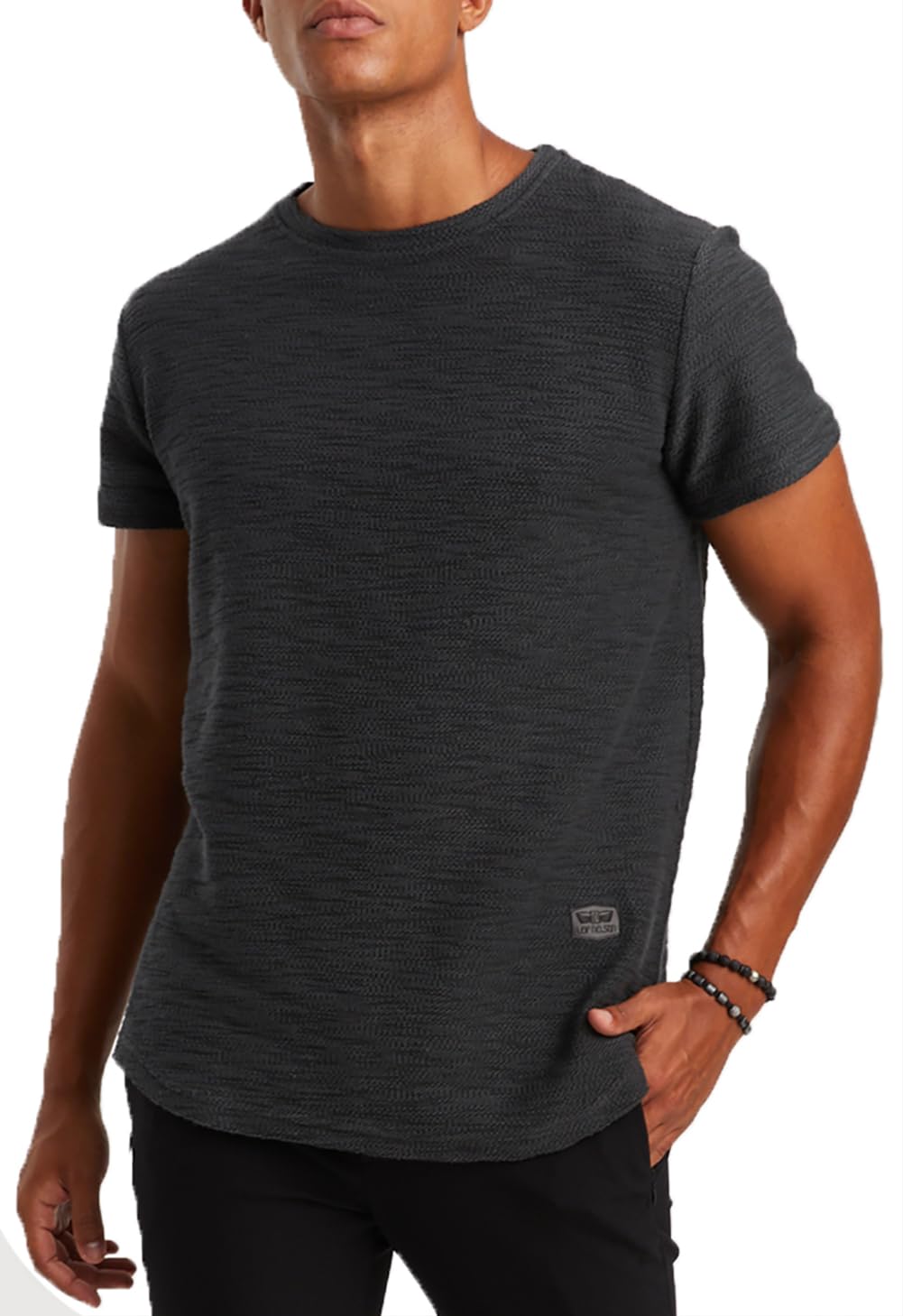 Leif Nelson T-Shirt Herren Sommer Rundhals-Ausschnitt - Regular Fit Männer T-Shirts 100% Baumwolle Kurzarm