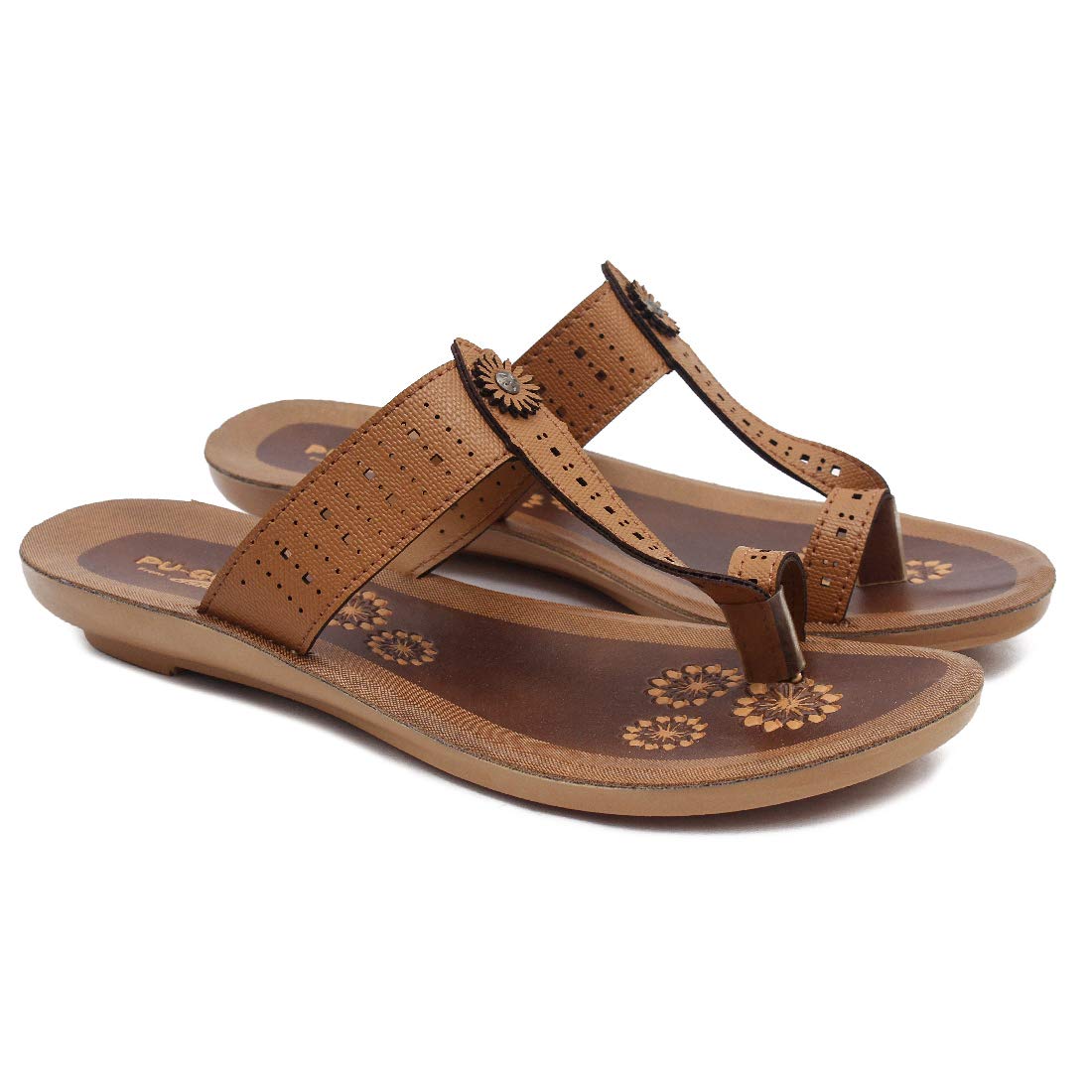 ASIAN Womens Ladies Kohlapuri Chappal for Womens Stylish Flat Heels Slippers for Womens | Laser-254 Girls Red Shoes for Womens Walking Synthetic Slipper (Multi-Coloured, Numeric_4) (B088MJMGB4) Amazon Price History, Amazon Price Tracker