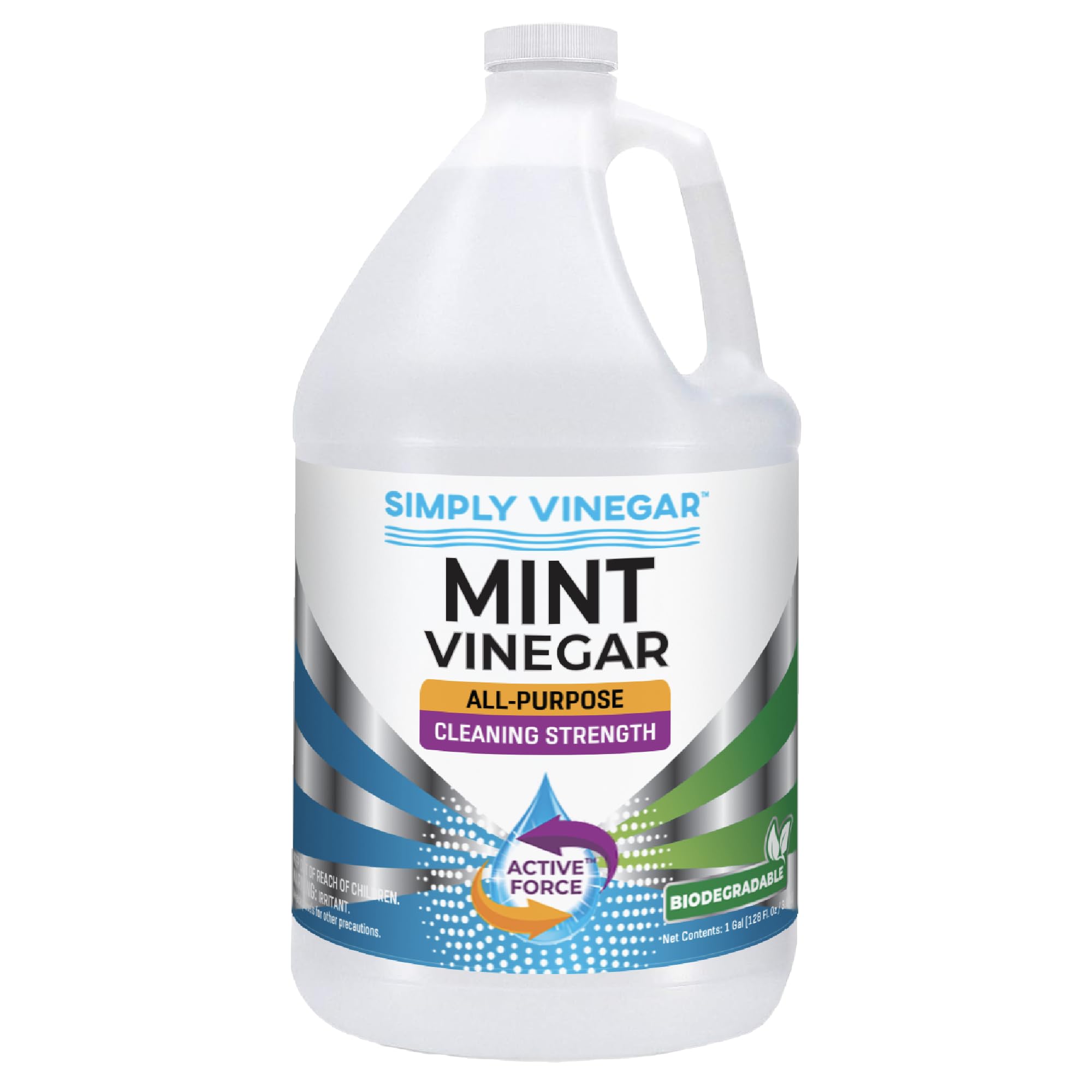 Simply Vinegar Mint Vinegar – with Refreshing Mint Scent for Cleaning, Home, Laundry, 128 oz