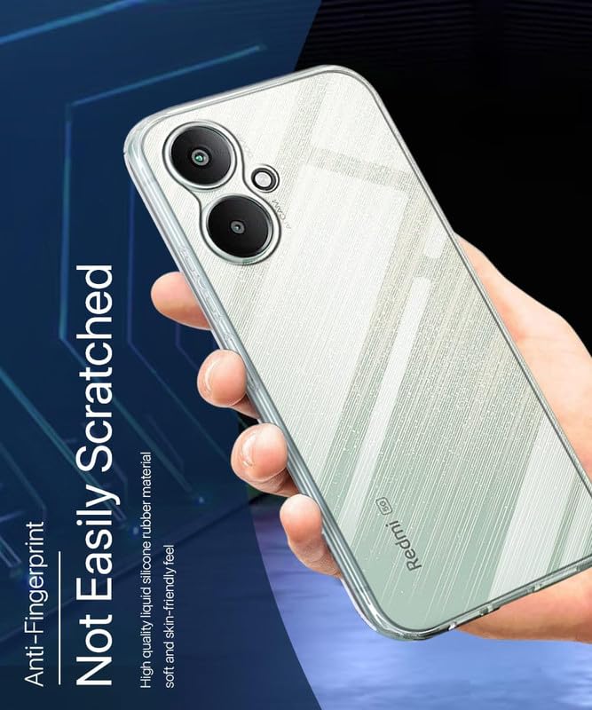 Image of Case Creation Brand -Plastic Mobile Cover For Xiaomi Poco M6 Pro (Soft & Flexible Back Case),Transparent