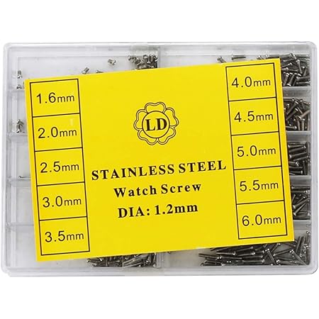 Amazon 時計用部品 合せ用 裏ブタマイナスネジセット Ss 18サイズ全180個 De 6049hsx180 工具 清掃用品 腕時計 通販
