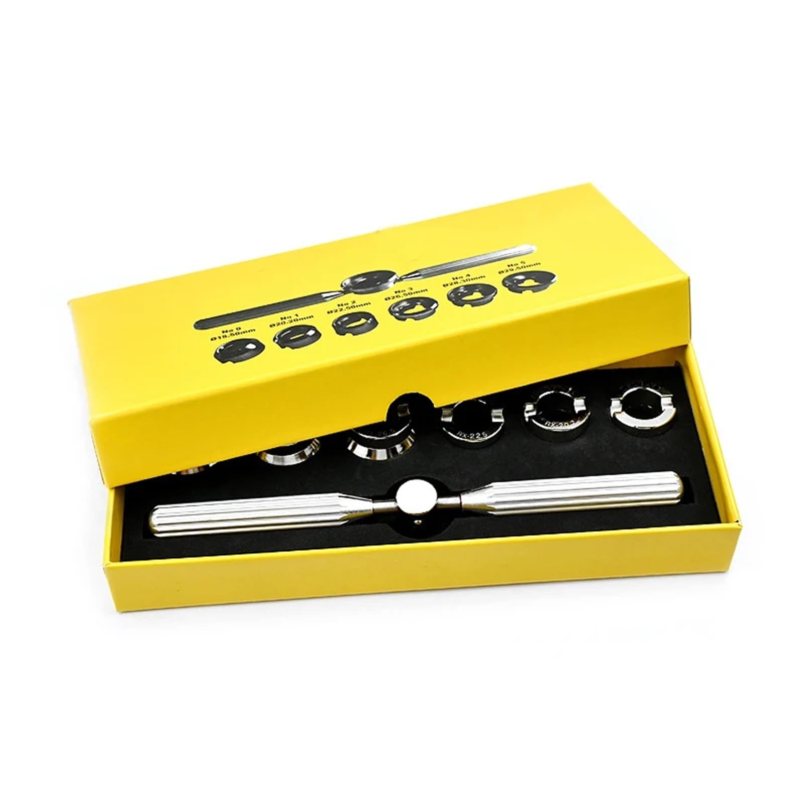 Juego de removedor Cubierta Trasera Reloj, Llave for con 6 Troqueles, Kits Herramientas reparación Relojes, Accesorios, Herramienta for para Abrir Tapa Trasera de Reloj