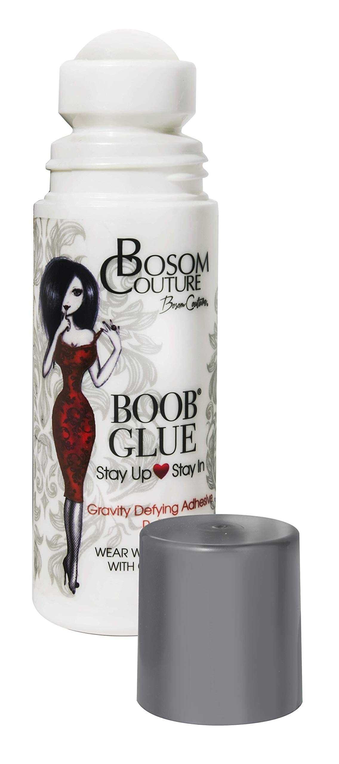 Boob Glue Gravity Defying Breast Adhesive Roll-On, Stay Lifted Up Securely in Place in All Necklines, for Women of All Shapes and Sizes