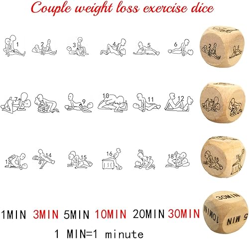 Miniatura 4 de 4 dados divertidos para hablar y hacer yoga, para parejas, para adultos, traviesos, para fitness, para amantes de la fiesta, mejora el amor de los