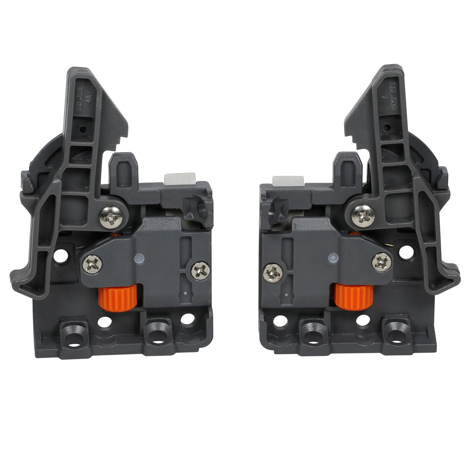 ASHMAV Pair of Undermount Drawer Slide Plastic Front Locking Device Left and Right, Black