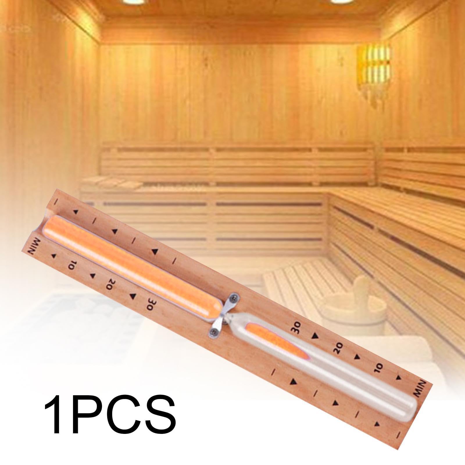 Bothyi Sauna 30 Minutes Hourglass Sand Timer,Wood Hour Glass,Wall Mounted,Accurate Multipurpose Sandglass for SPA Sauna Coffee House, Orange Sand