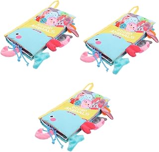 ibasenice 3 Pçs Livro De Pano De Cauda Livros Infantis Livros Oceano Para Crianças Livro De Pano De Bebê Brinquedos Para Crianças Brinquedos Infantis Livro De Pano Mais Macio Livro Ocupado