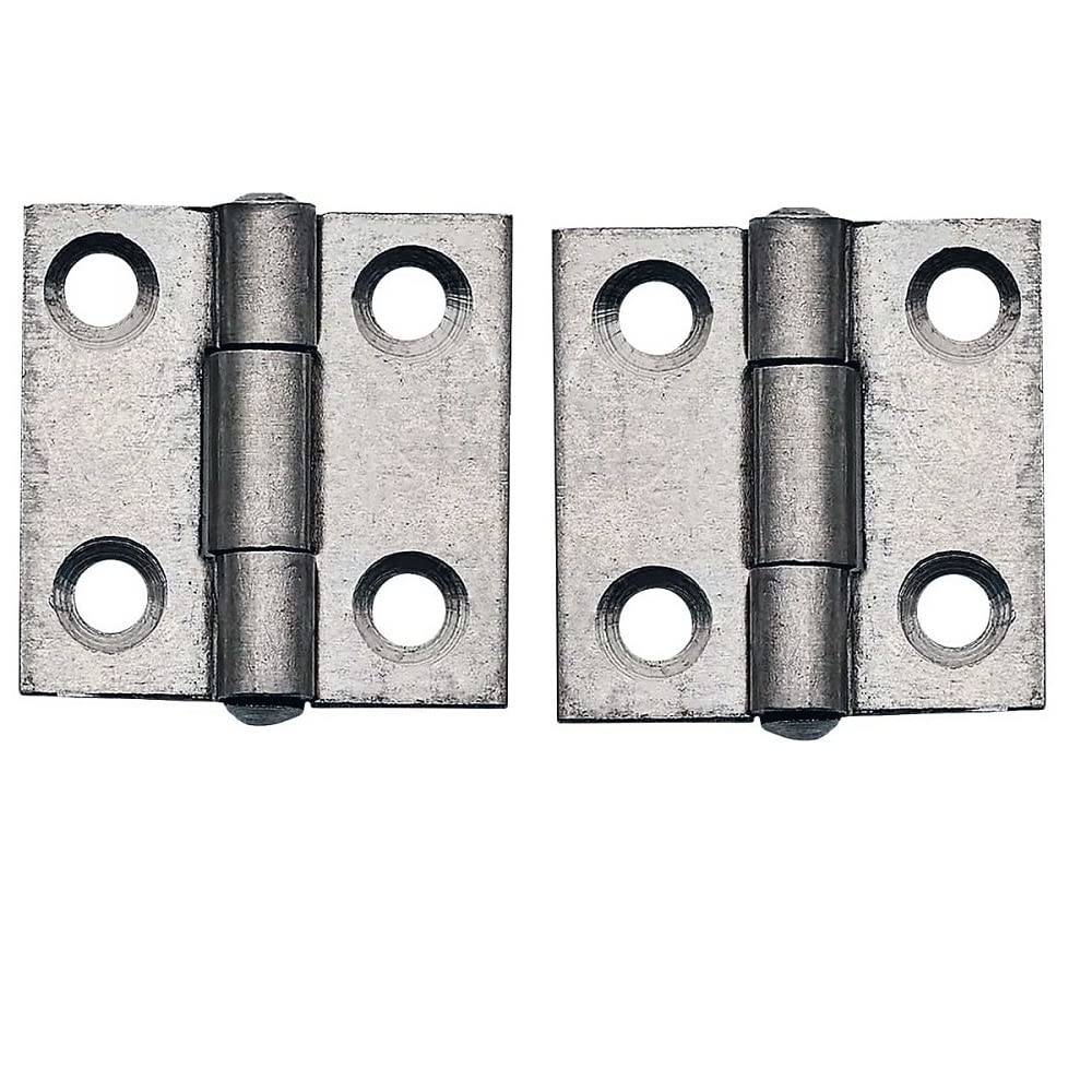 Merriway Grey Bh03817 (2 Pcs) 25Mm 1 Inch Self Colour Steel Butt Hinge, 25Mm - Pack Of 2 Pieces,