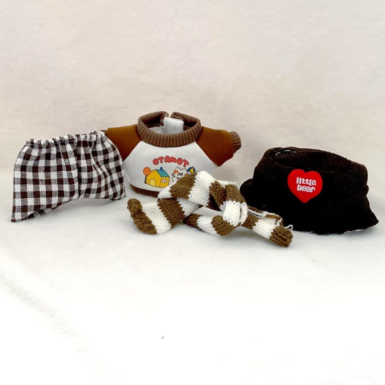 17cm Doll Clothes,Clothes for Dolls Outfit,Accessories for 17cm Dolls Clothes,Cute Clothes for Dress up Unique Style,1 doll clothes 1 Hats 1 Pants 1 Scarfs Girl for Best Gifts,No Doll Included (PP5) - Image 2