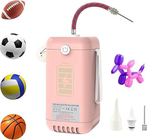 Miniatura 1 de AXHJ Bomba eléctrica de bola para pelotas deportivas, bomba de baloncesto eléctrica de inflado ultrarrápido con batería recargable de 1800 mAh,