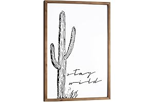 flangairy Cactus Wall Art, Wood Western Wall Decor