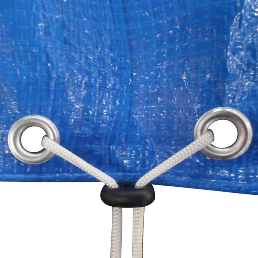 Mangloder Trampolinabdeckung PE 360-367 cm wetterfest Schutzhaube für runde Trampoline mit Abflusslöchern, Befestigungsseil und langlebigem Material, ideal für Schutz vor Sonne, Regen und Schnee