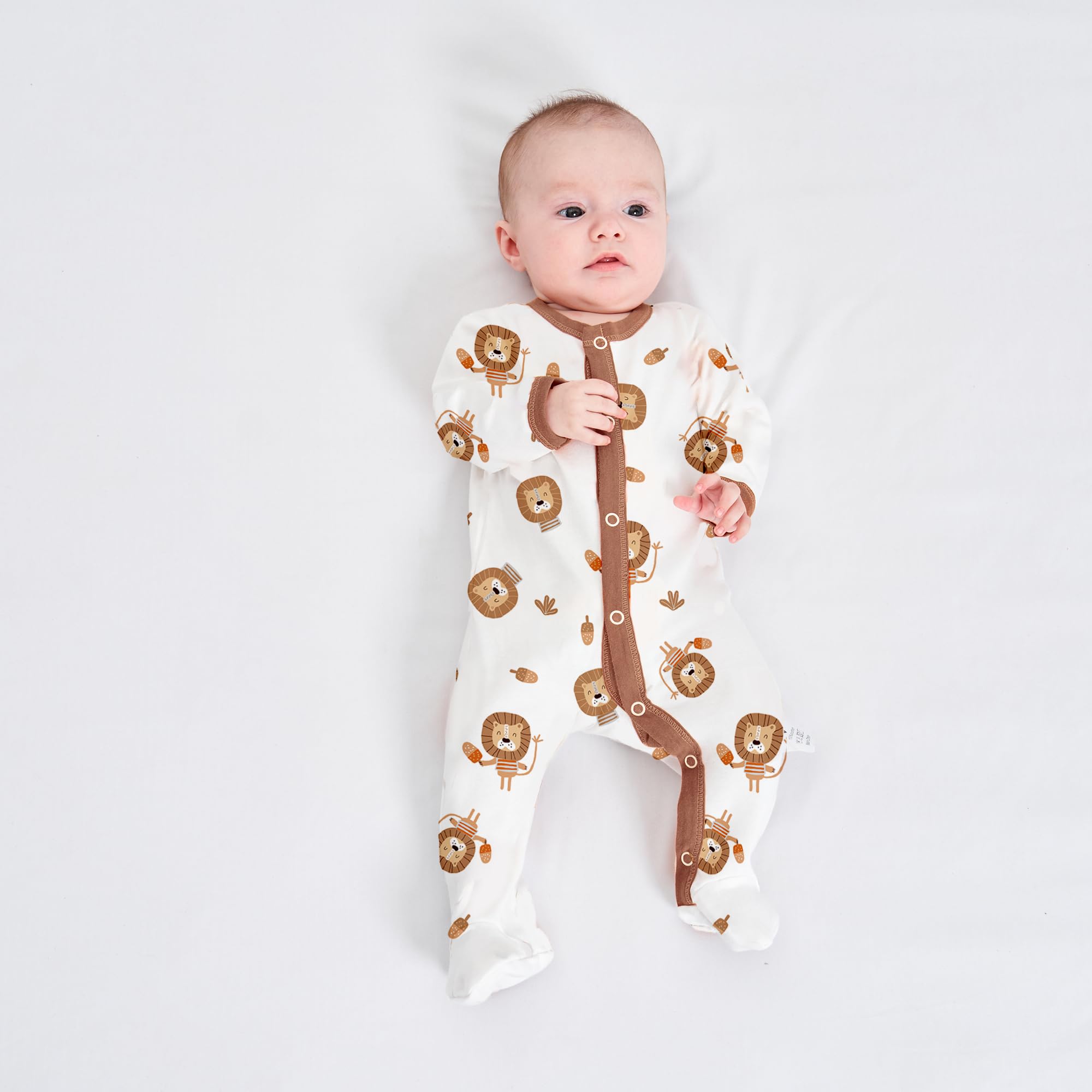 Miracle Baby 3 pièces bébé barboteuses bébé pyjama sac de couchage en coton avec pieds avec boutons Gr. 56 62 68 pour nouveau-né filles Garçon