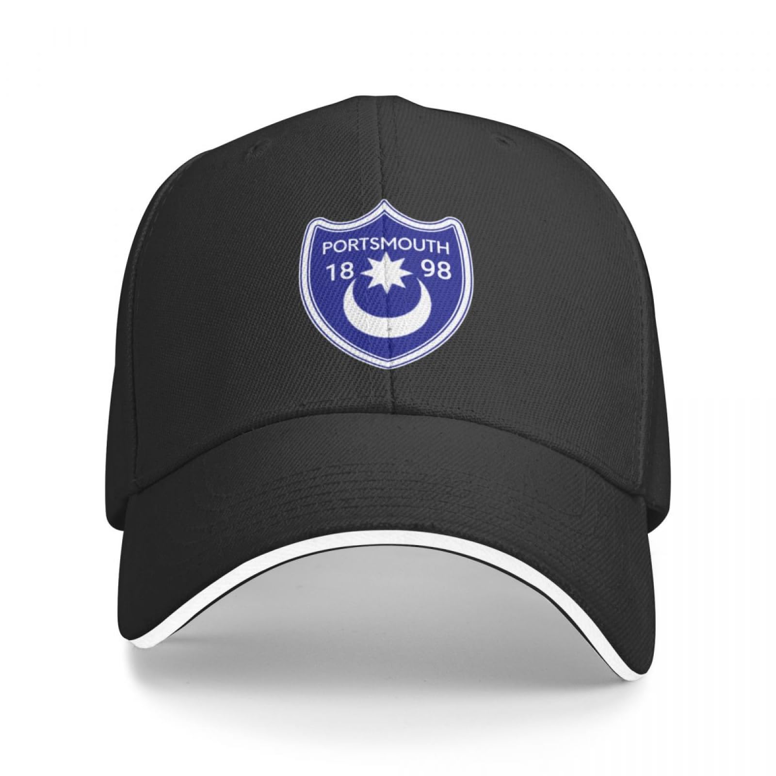 YCYLYLYC Unisex Pompey Crest 1898 Baseball Cap Big Size Hat Snapback Cap Chrstmas Hat Women's Beach Outlet Men's Outdoor Sport Caps Hat Washed Cotton