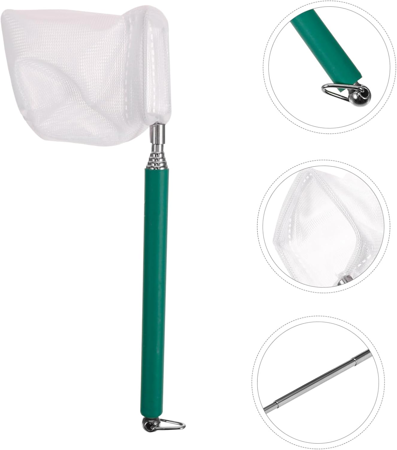 VANZACK Skimming Net Fish Net for Aquarium Fine Mesh Fish Net Shrimp Net for Aquarium Stainless Steel