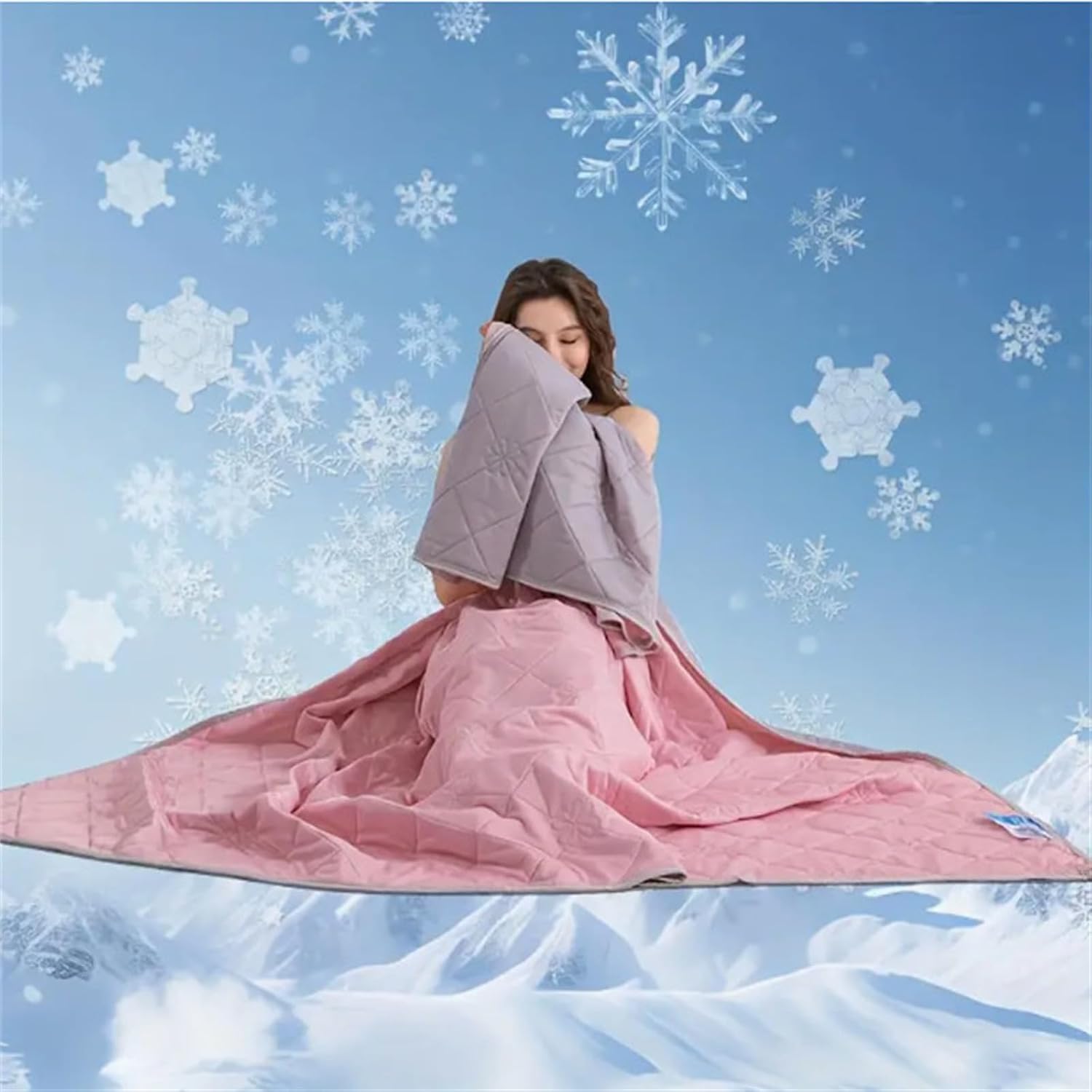 JvFbjLF Lightweight Sofa Blanket – Cooling Fibre, Soft(Pink,200x230cm)