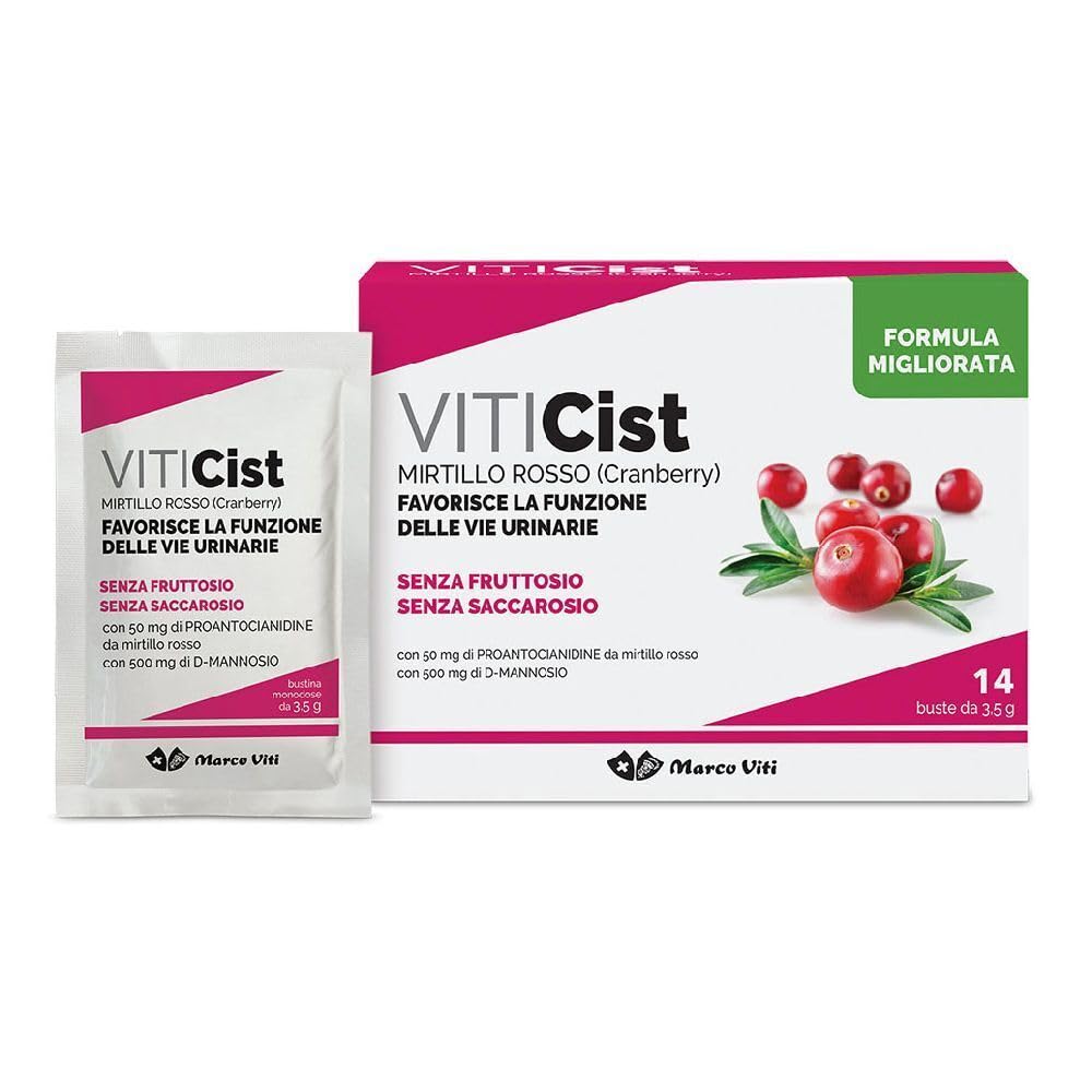 Mirtillo Rosso Integratore 14 Buste - Favorisce la Funzione delle Vie Urinarie