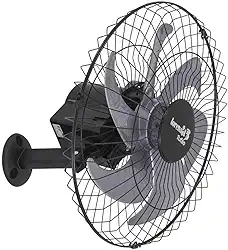 VENTILADOR DE PAREDE TUFÃO M2 50CM PRETO BIVOLT LORENSID COM GRADE DE AÇO