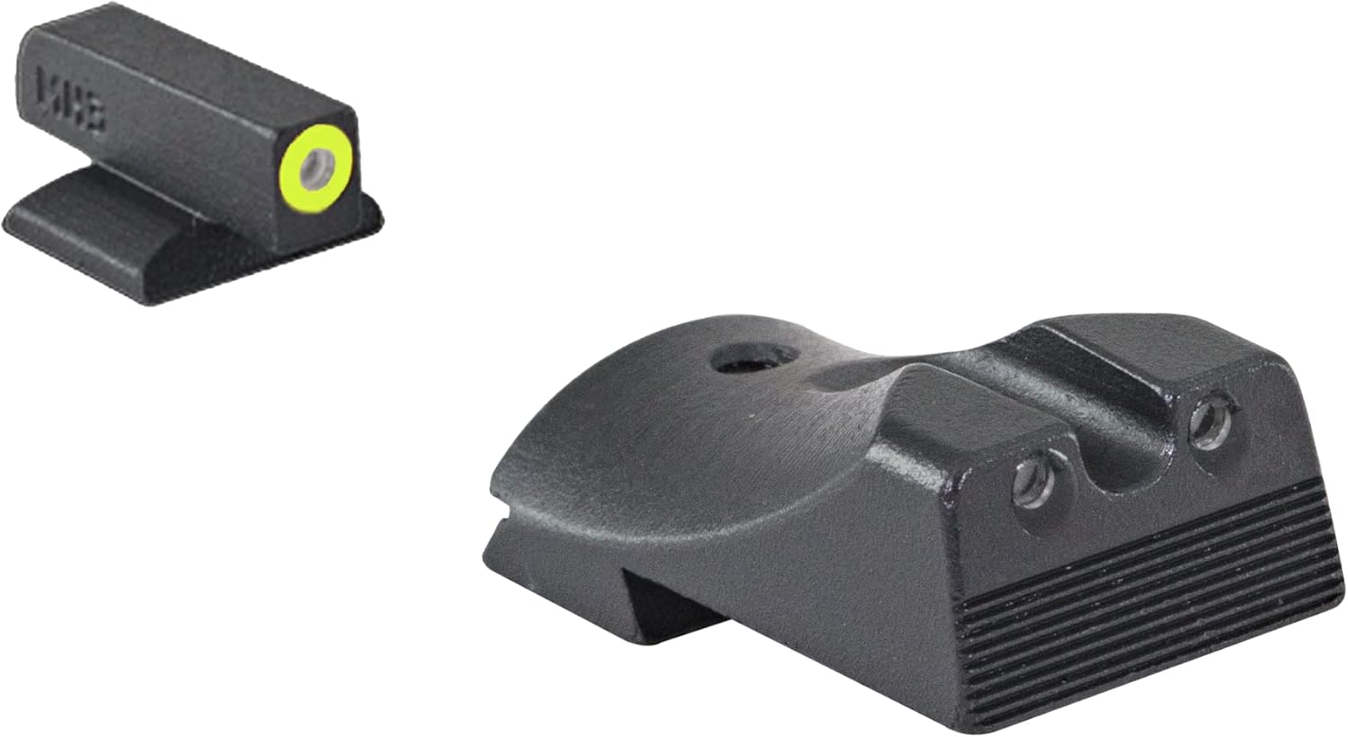 Meprolight Hyper-Bright Kimber 1911 Pistol Sight Set, Fixed Yellow Ring/Green Dot, Tritium Illumination (0412183121)