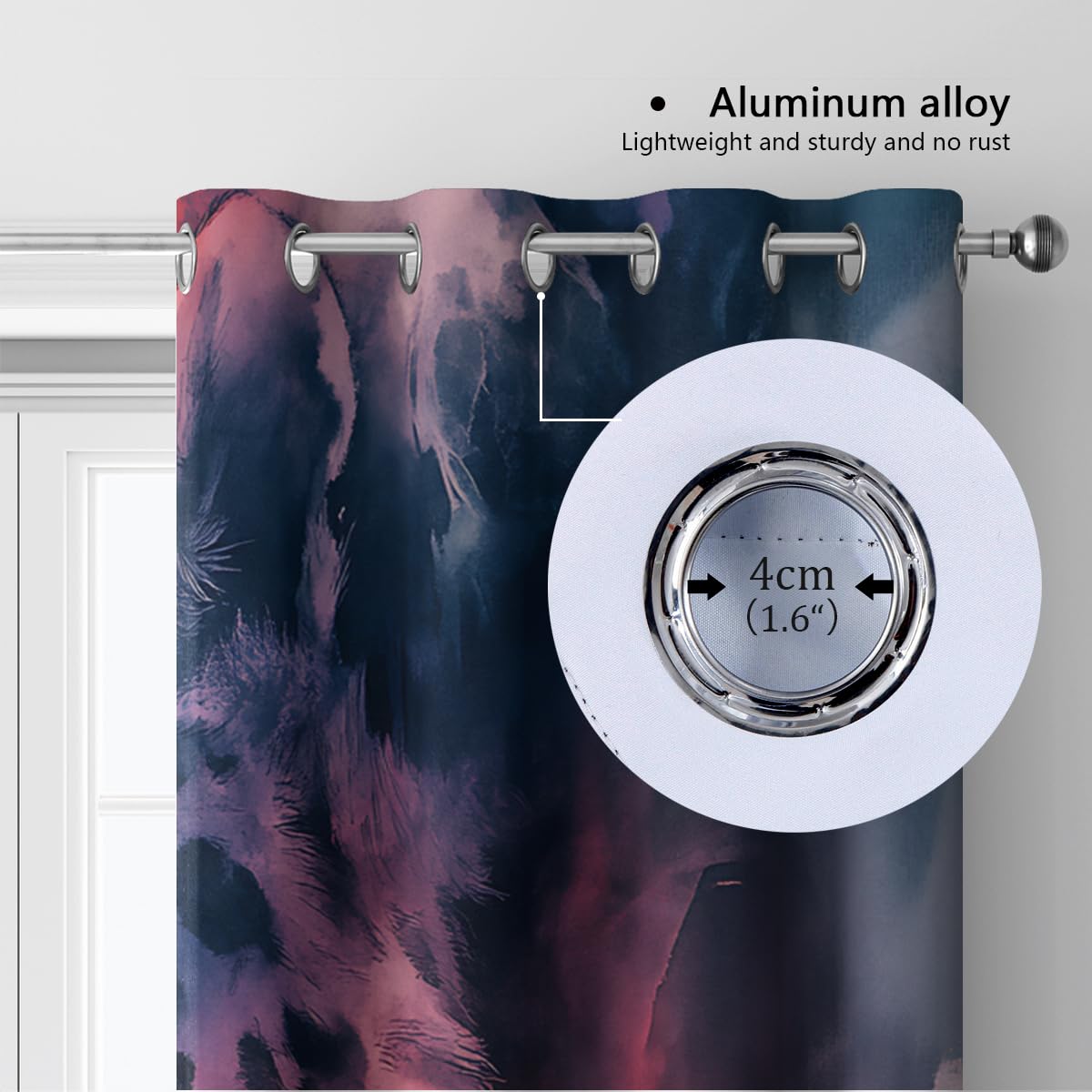 Cortinas opacas modernas abstractas para la fauna salvaje Acuarela leopardo rosa y morado Cortinas ventana para reducir el ruido en el salón los dormitorios adolescentes 2 paneles (W140xL240cm cada uno)