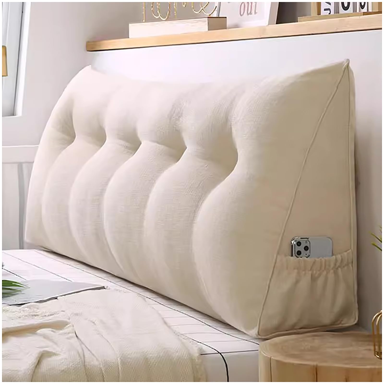 Oreiller de lecture triangulaire contre le mal de dos grand coussin cale-dos