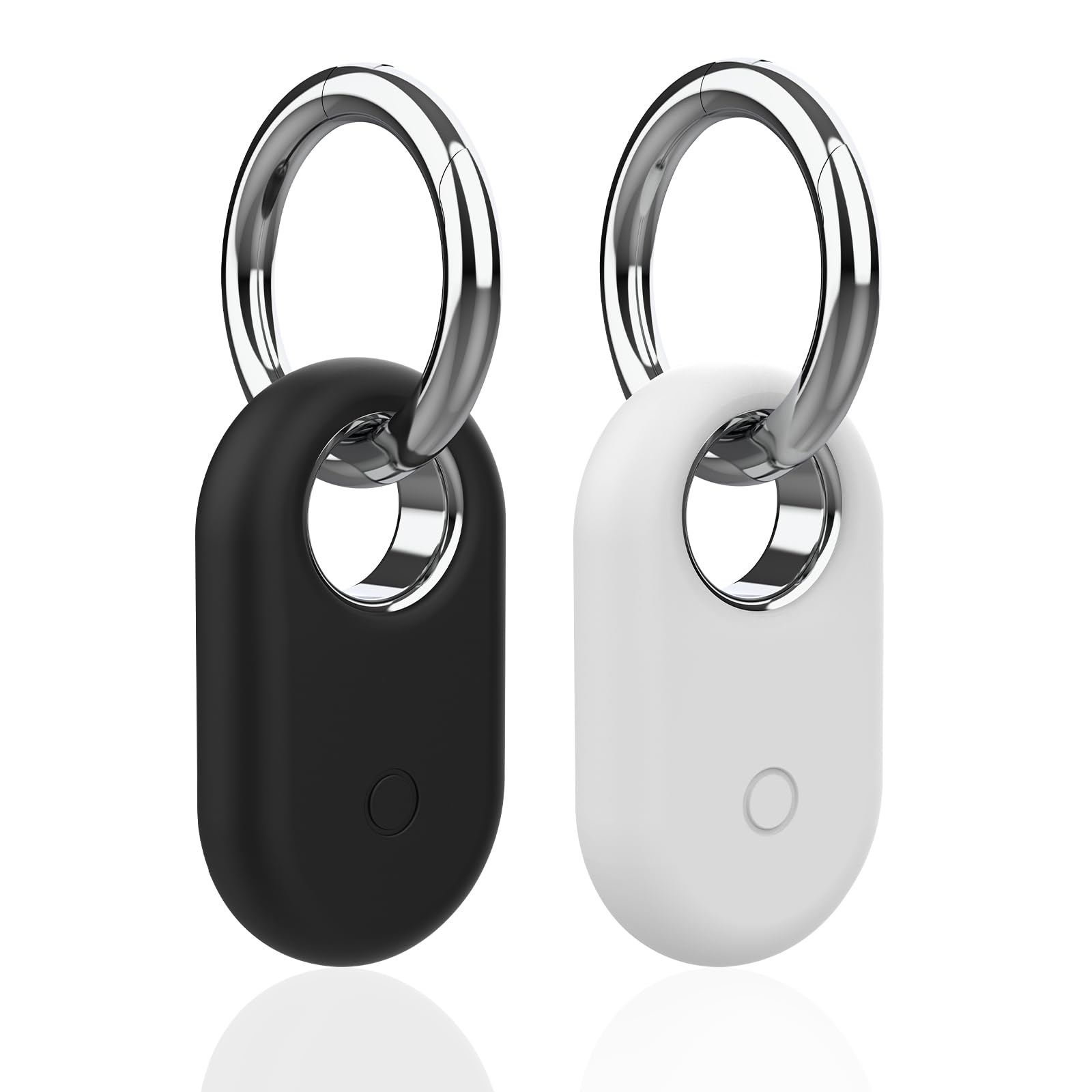 2Pack Smarttag2 Holder and Smarttag2 Keychain,Soft and Shockproof Silicone Smarttag2 Case for Samsung Galaxy SmartTag2,Comes with Ring Metal Snap Keyring for Luggage,Keys,Pets,Kids Bag