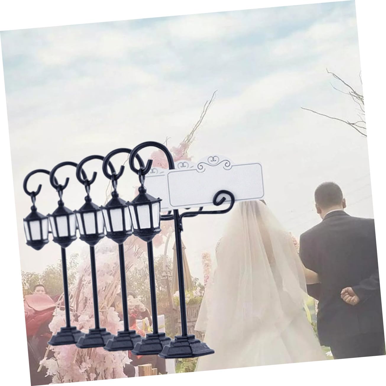 DOITOOL 18stücke Hochzeitsplatzkartenhalter Kreative Tischdeko Für Hochzeit Elegante Schwarze Lampenhalter Für Namensschilder Fotos Und Karten Für Hochzeitsfeiern Und Dekorationen