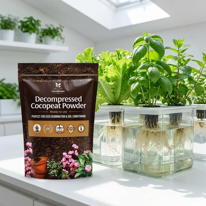 Image of Cocobloom Finest Cocopeat Powder - Triple Washed Coconut Coir - Premium Organic Potting Medium - Perfect for Seed Germination-1Kg