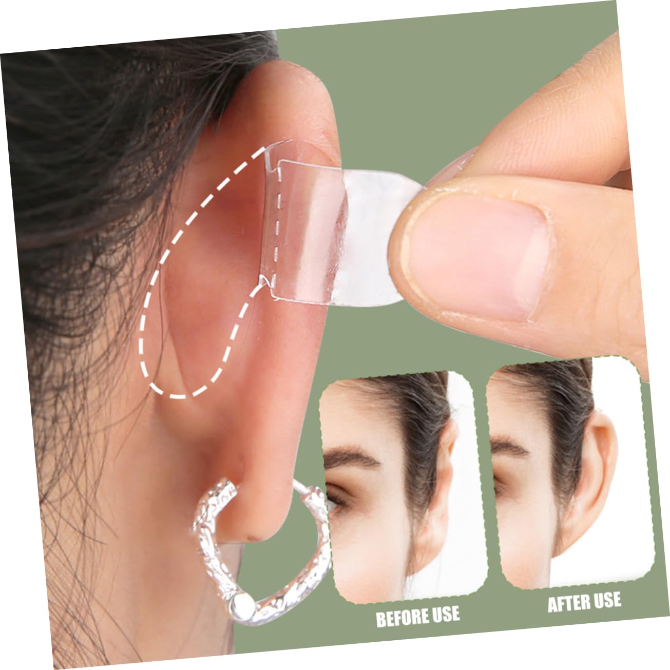 BEBEMOKO Ears Paper Earring Corrector 20pcs Soft Adhesive Ear for Heavy Earrings Earlobe Support