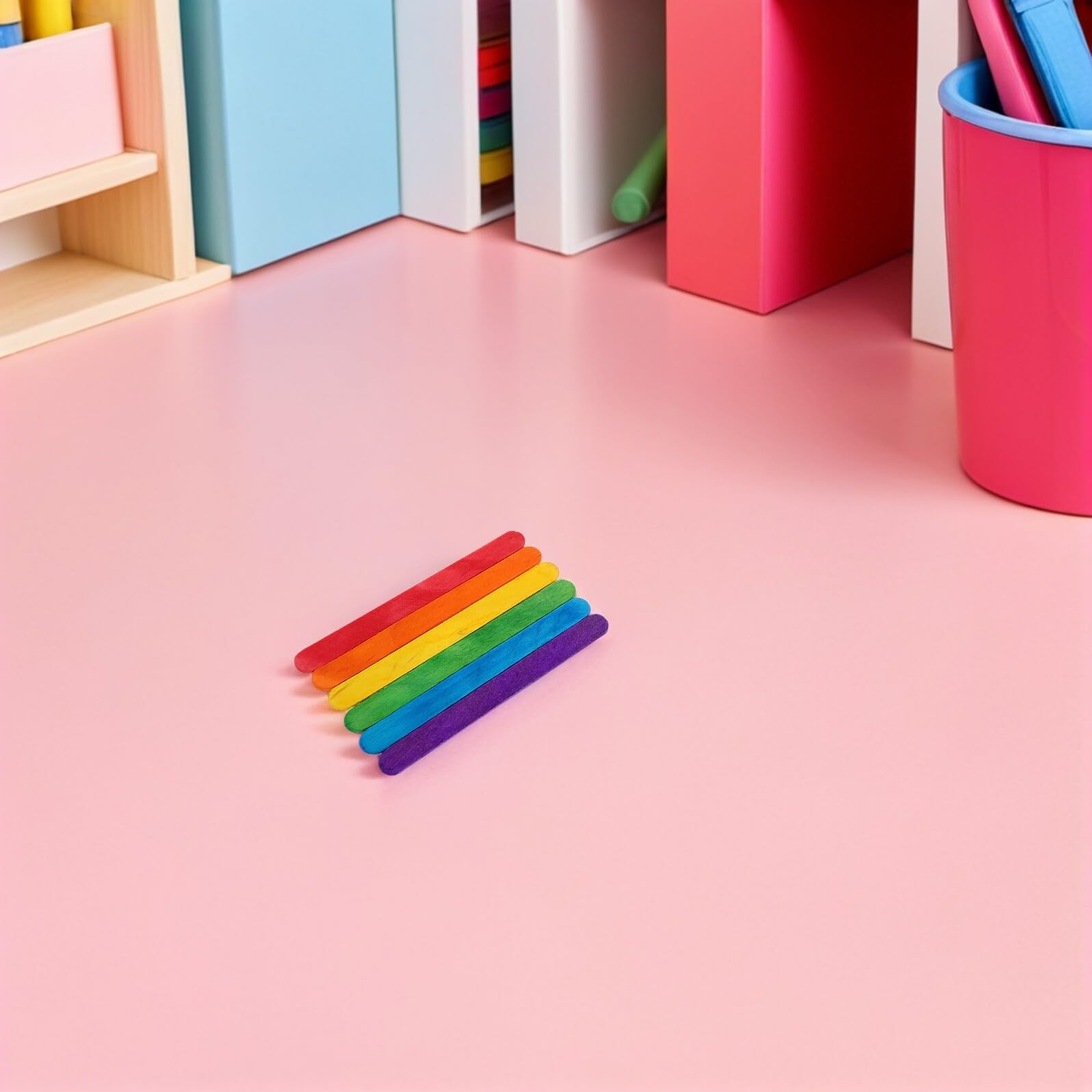 500 Palitos de Helado de Colores Palitos de Madera para Manualidades Niños Aula Creatividad Proyectos de Repostería