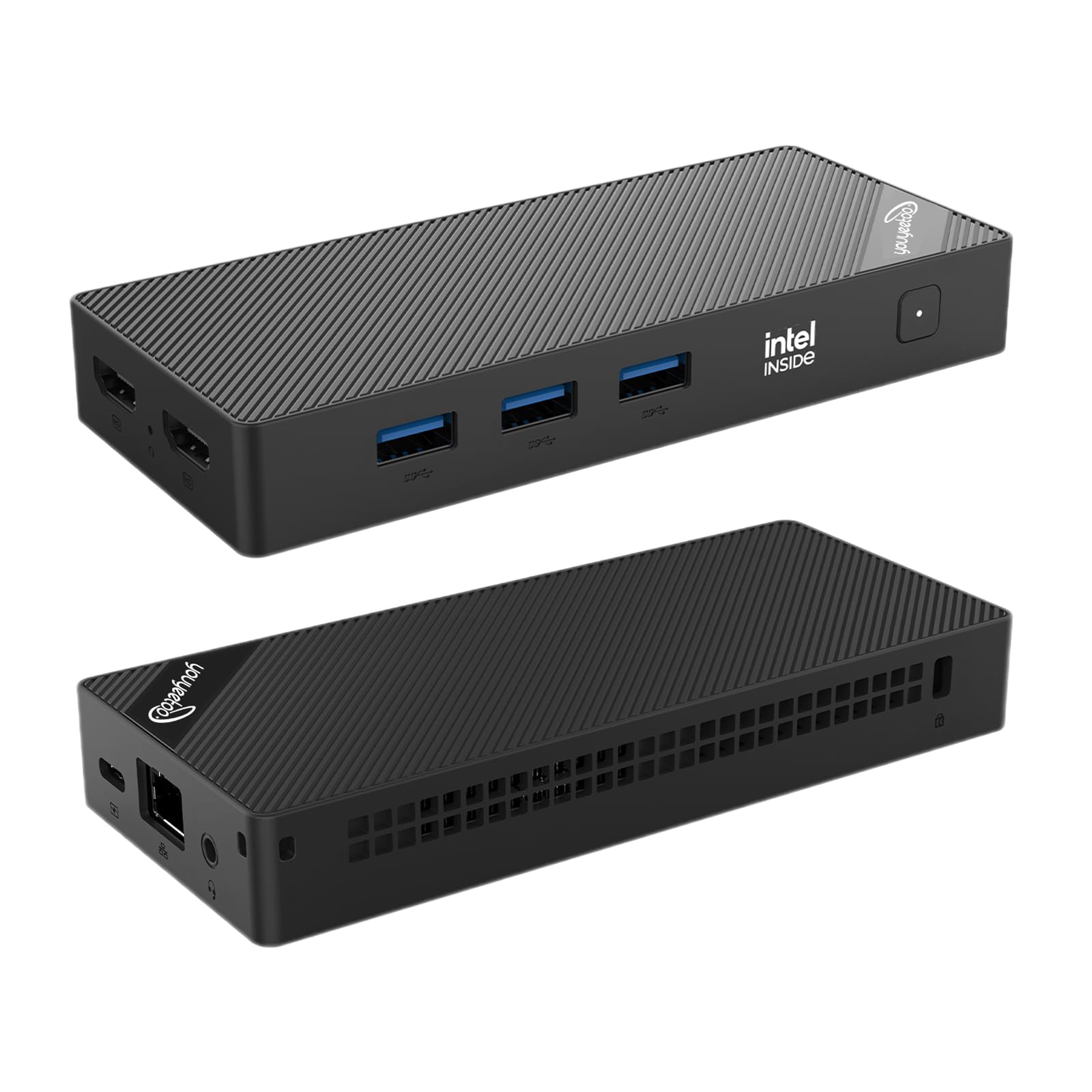 youyeetoo BY52 Mini Pc, In-tel N100 CPU -12th Gen Alder Lake - fino a 3,4 GHz, 12/16 GB LPDDR5 RAM, 256 GB - 1 GB NVMe, Mini PC da gioco, con doppio HDMI 2.0 4K, Office/HTPC (16 GB + 512 GB SSD)
