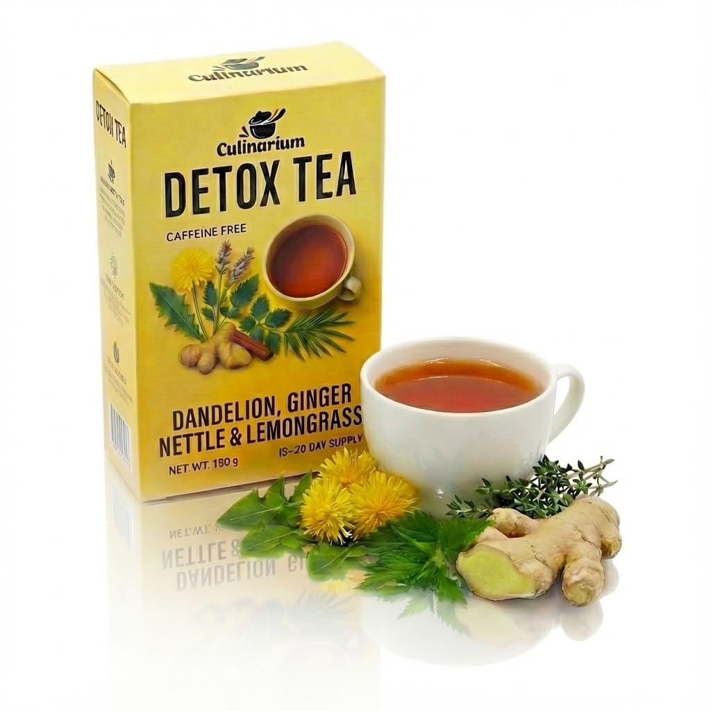 Detox tee lose 150g. Traditionell verwendet Entgiftungskur & Leber kur. Kräutertee Mischung Bitterstoffe vie Löwenzahn, Thymian, Brennesseltee mit Zimt, Ingwer, Zitronengras. Echte leber komplex.
