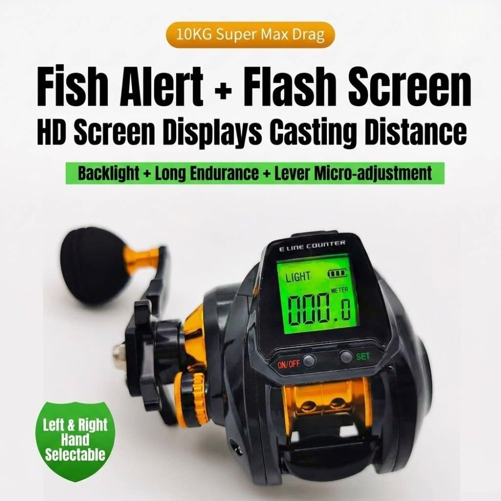 Digitale Baitcasting Rolle 7.2:1 LED Zähler USB