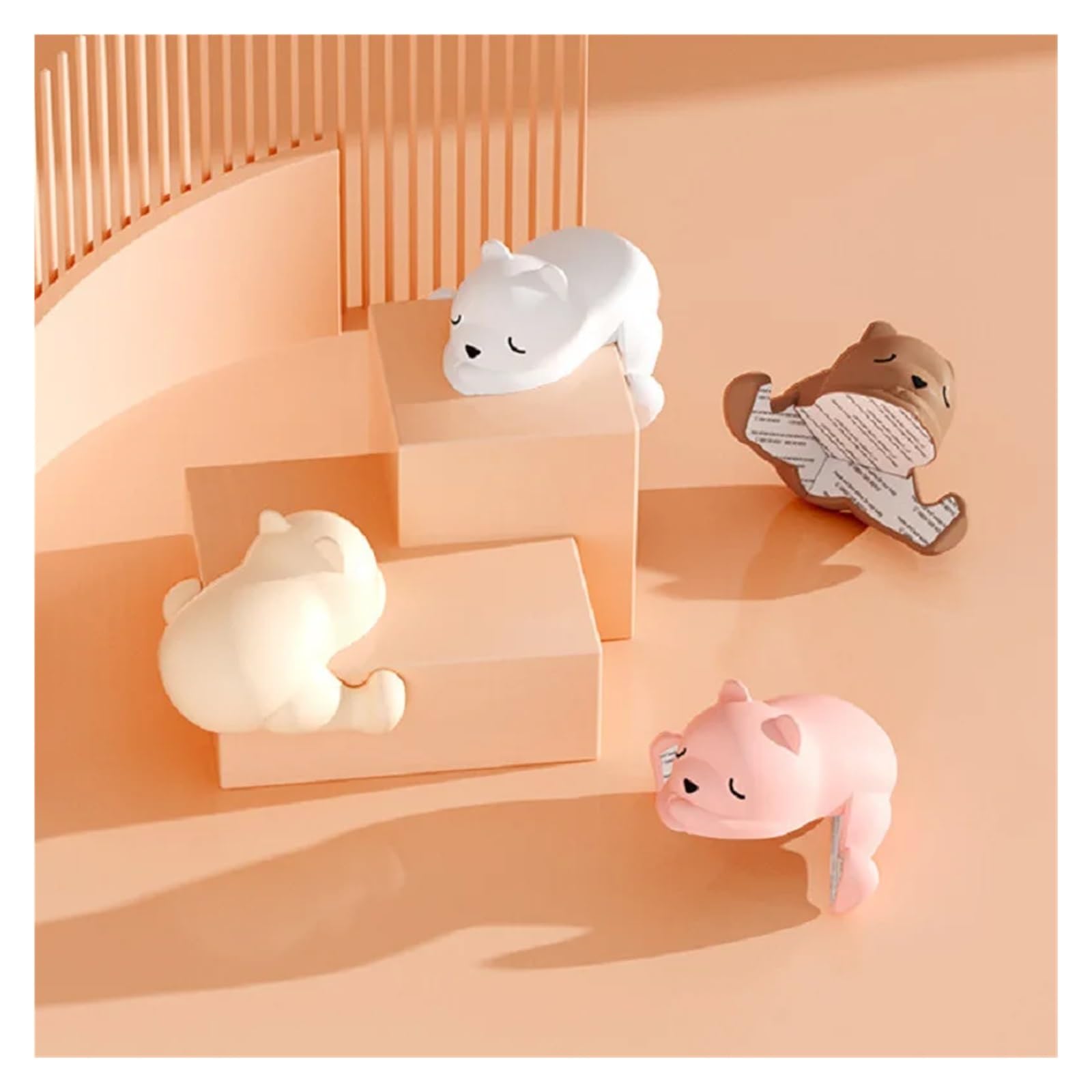 Protectores de Esquinas para mesas, Seguridad Infantil, 4 Piezas, Silicona, protección contra Golpes con Forma de Oso.