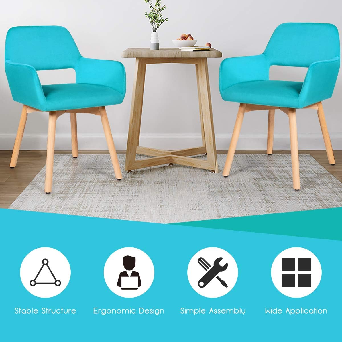Buy Giantex Set Of 2 Velvet Dining Chairs Buy Giantex Set Of 2 Velvet Dining Chairs