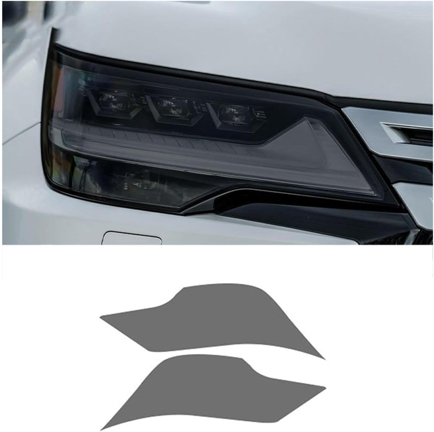 SamLng Car Front Light Film for Lexus LX600 2022 2023 Car Headlight Film Front Light Transparent Blackened Moulding Vinyl Protection Sticker Car Light Film
