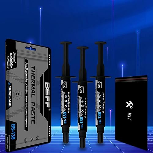 Miniatura 23 de Pasta térmica, 0.12 oz con kit de herramientas de pasta de CPU, disipador térmico de pasta de compuesto térmico para IC/procesador/CPU/todos