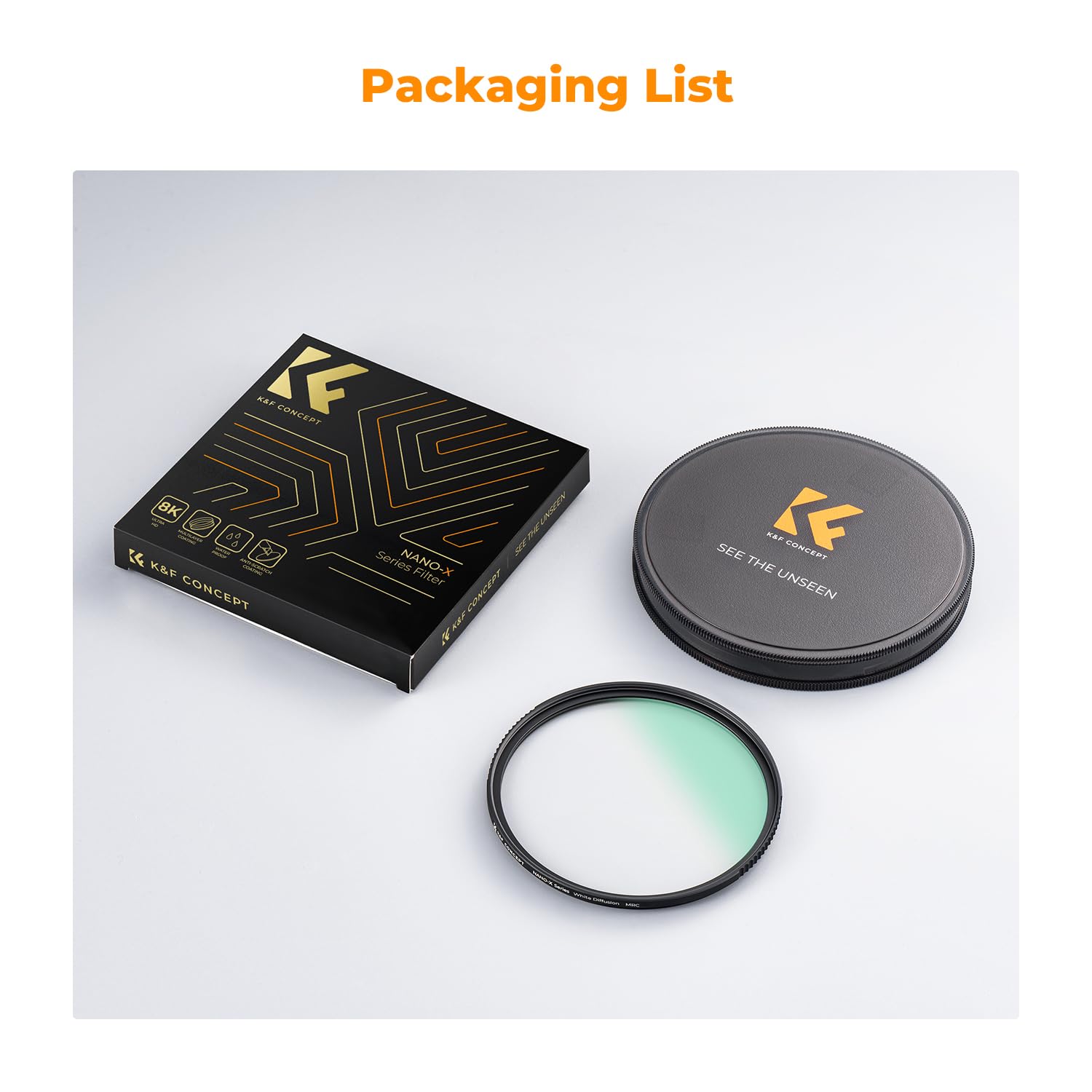 K&F Concept 55 mm biała mgiełka filtr 1/4 marzycielski efekt kinowy, miękki świecący dyfuzor obiektywu filtr (seria Nano-X)