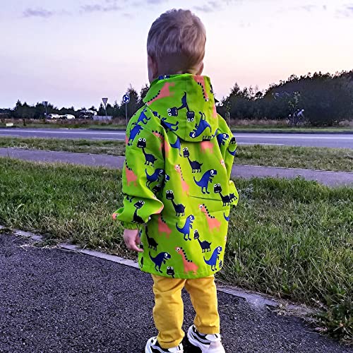 Image of HZXVic Toddler Boys Raincoat Waterproof,Lightweight Kids Rain Poncho Jacket Windbreaker Outwear Coat