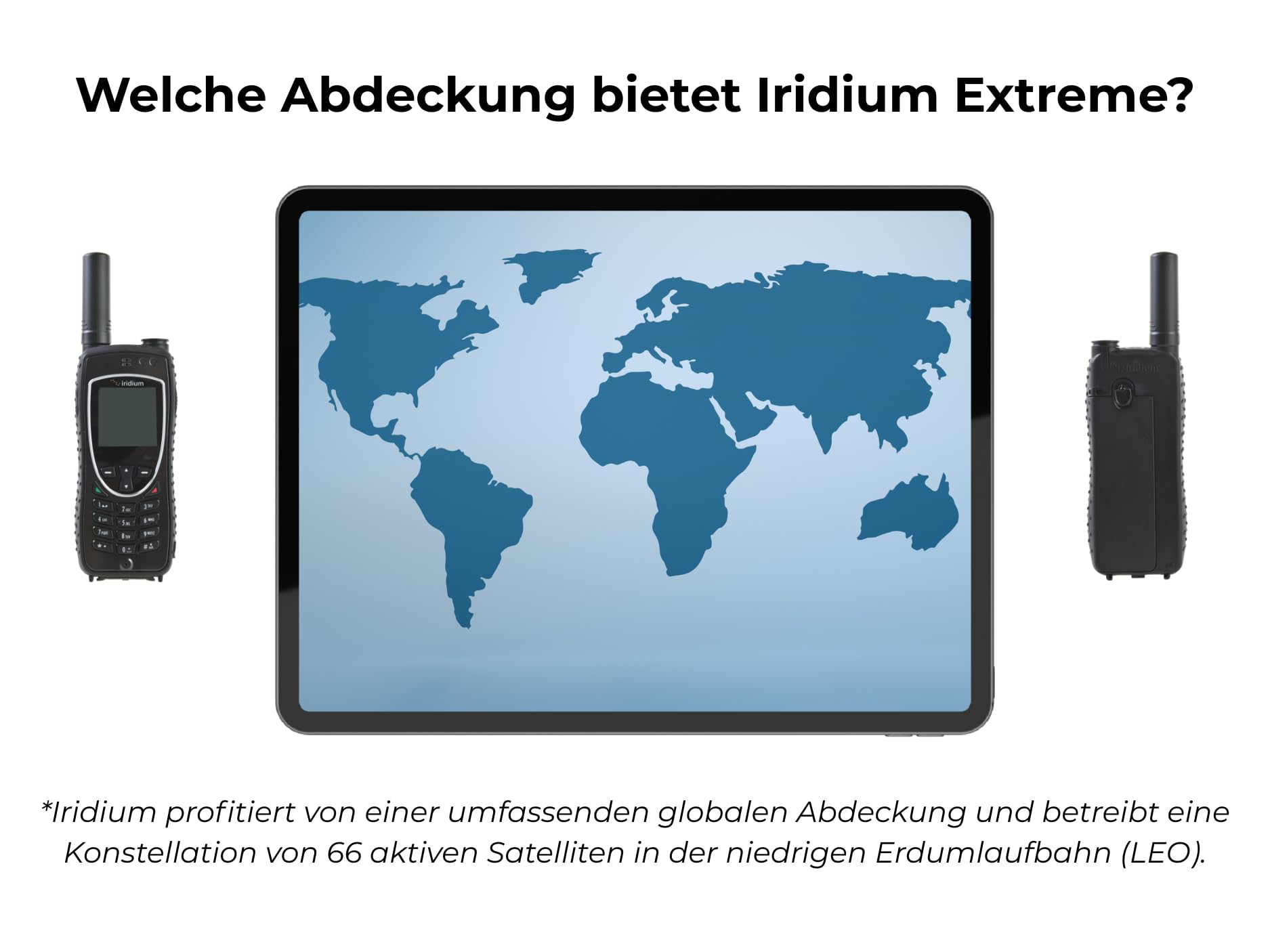 Iridium Extreme Satellitentelefon + 100 Minuten Prepaid-SIM | Gültigkeit 30 Tage | Robustes wasserdichtes Telefon mit GPS | Weltweite Sprach- und SMS-Abdeckung für Fernkommunikation und Notfälle