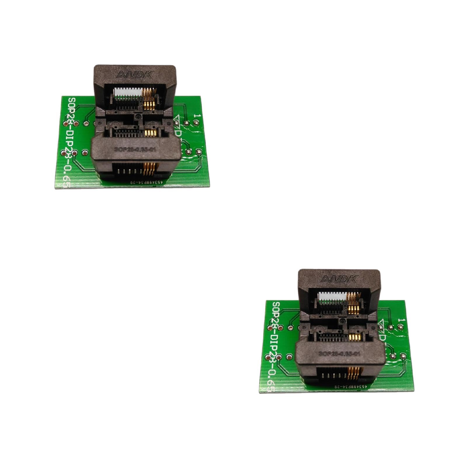 NGCG 2Pieces SSOP8 TSSOP8 Programmer Adapter Socket TSSOP to DIP Converter Chip Test Outlet, app.3.6x2.4cm/1.42x0.94in, Green and Black