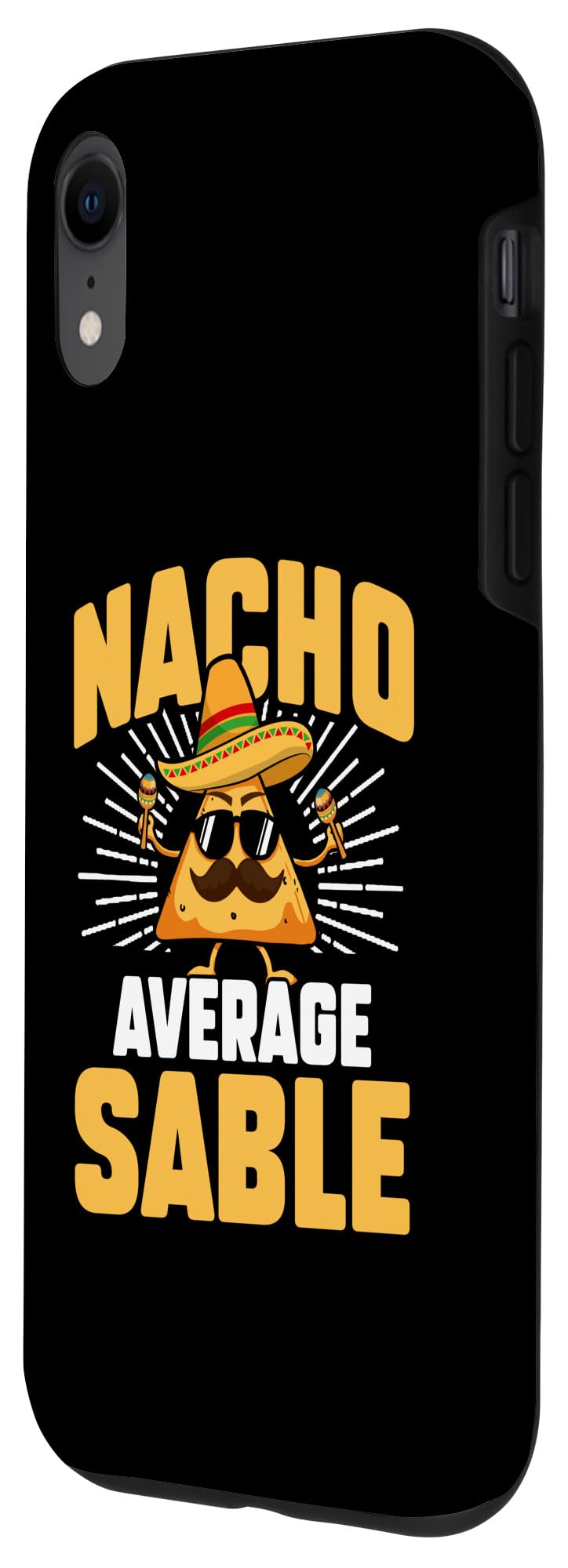 iPhone XR Funny Taco Personalized Name Nacho Average Sable Case - Image 2