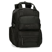 Pepe Jeans Bromley Zaino per laptop Nero 28 x 40 x 16 cm Poliestere 17,92 L