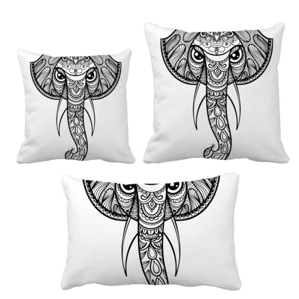 Housse de coussin éléphant en textile premium pour décoration de canapé raffinée