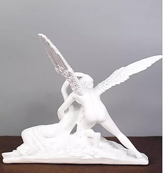 古代ギリシャ神話　キューピットとプシュケ　ブロンズ風　彫像　彫刻　置物 等身大ブロンズギリシャ神話キューピッド-とプシュケ像の彫刻